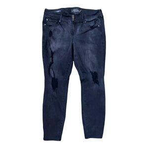 Sz.18*Torrid*Distressed Black Ripped Jeggings/Skinny Jeans